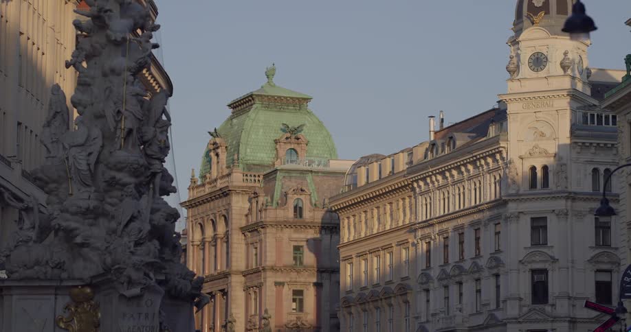 Elaborate architecture on buildings