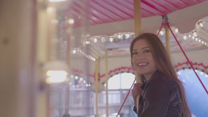 Girl on a carousel