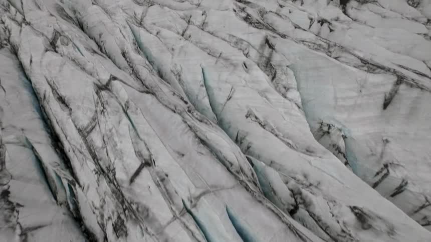 Overhead view of bumpy terrain