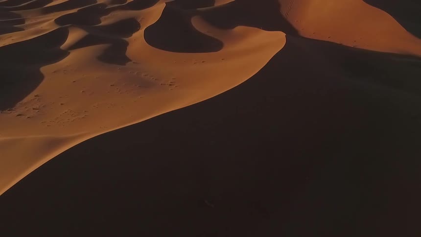 Aerial view of sand dunes