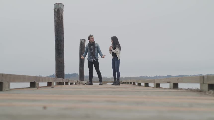 Girl and guy break up