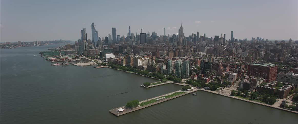 Aerial view of downtown new york
