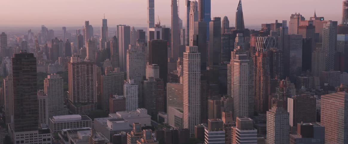 Downtown at sunset