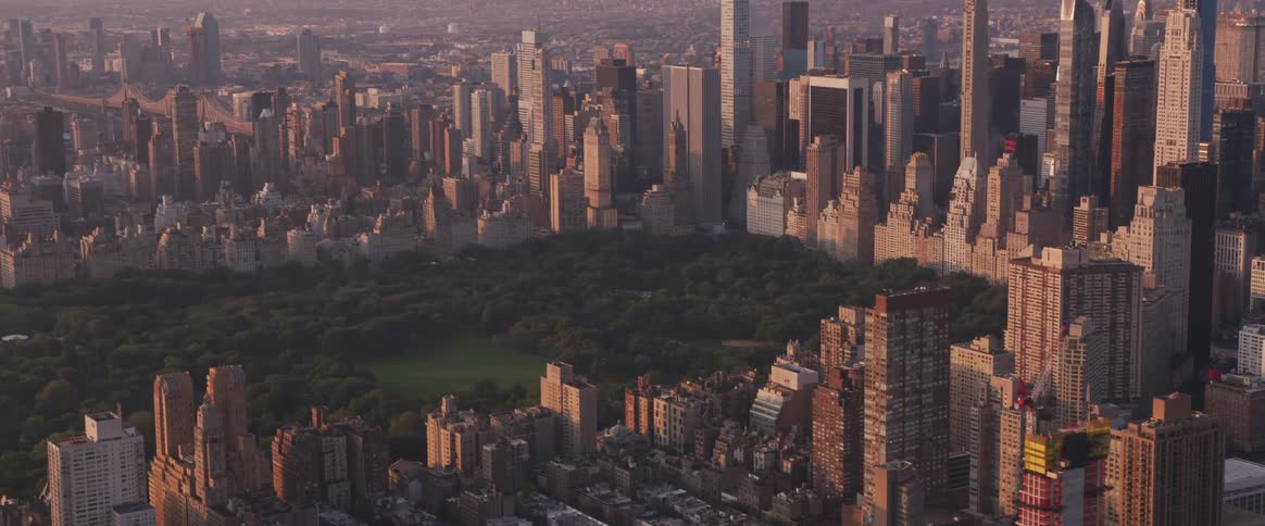 Aerial view of central park in manhattan new york city