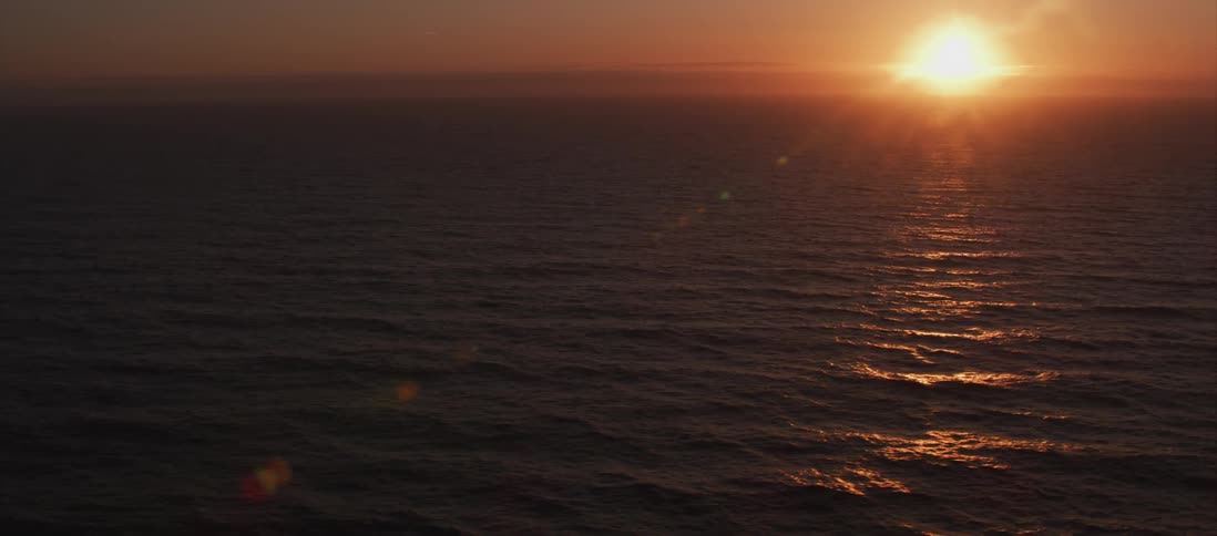 Sunset over the ocean