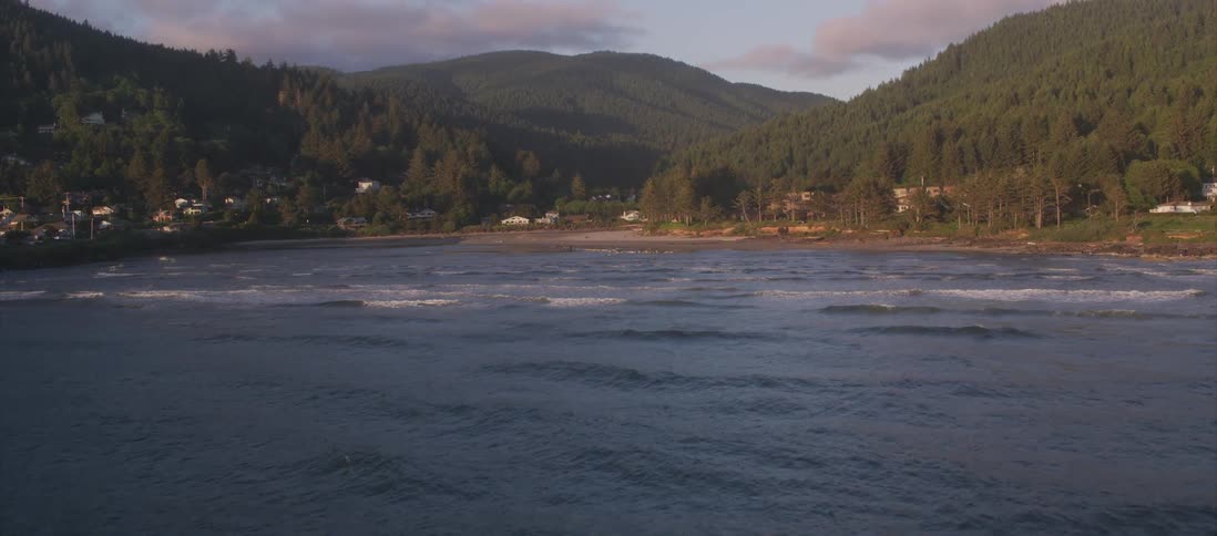 The bay of a small city on the coast