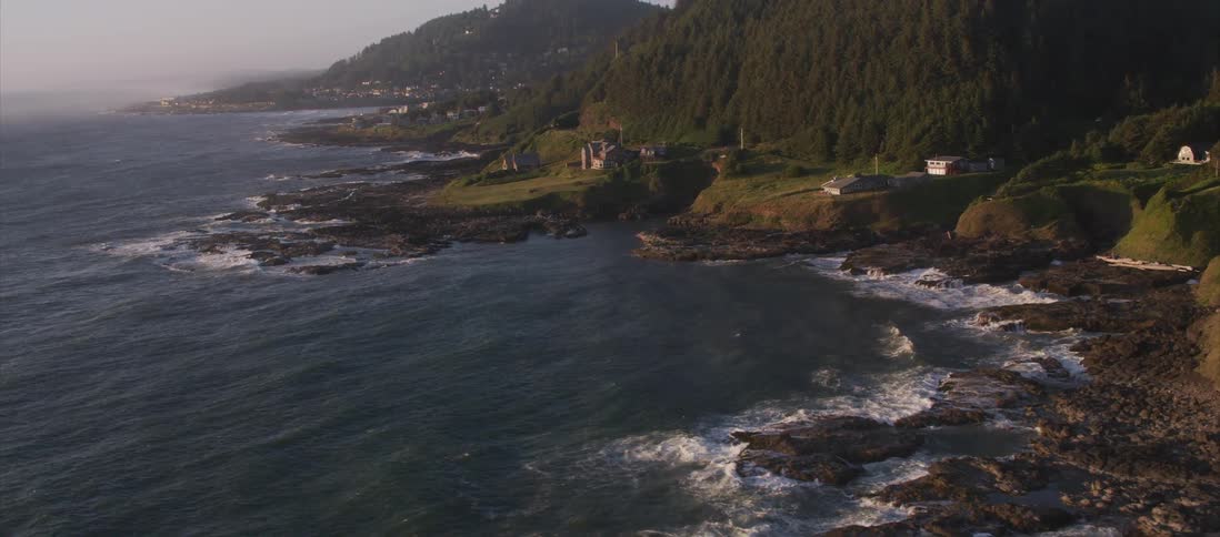 A steep coastline during the day