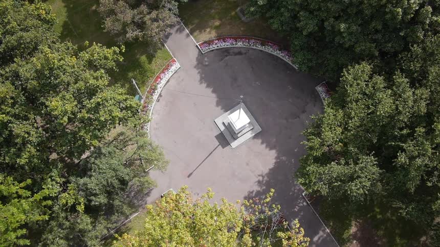 Aerial shot of a memorial