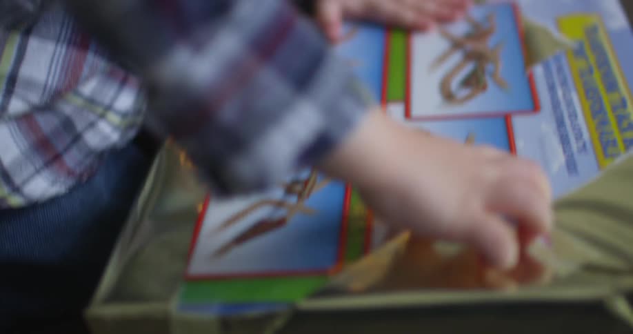 A child opening a gift