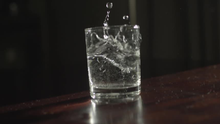 A glass filled with liquid
