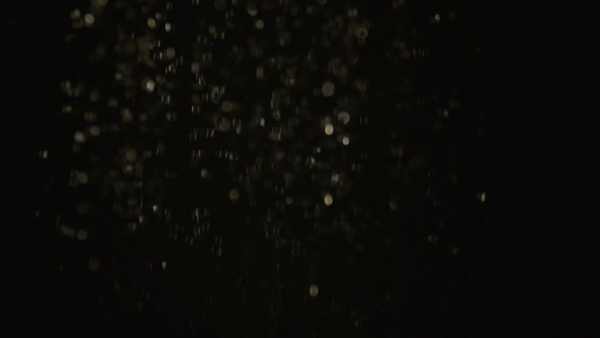 Water droplets falling