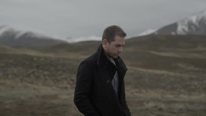 Man walks in the field