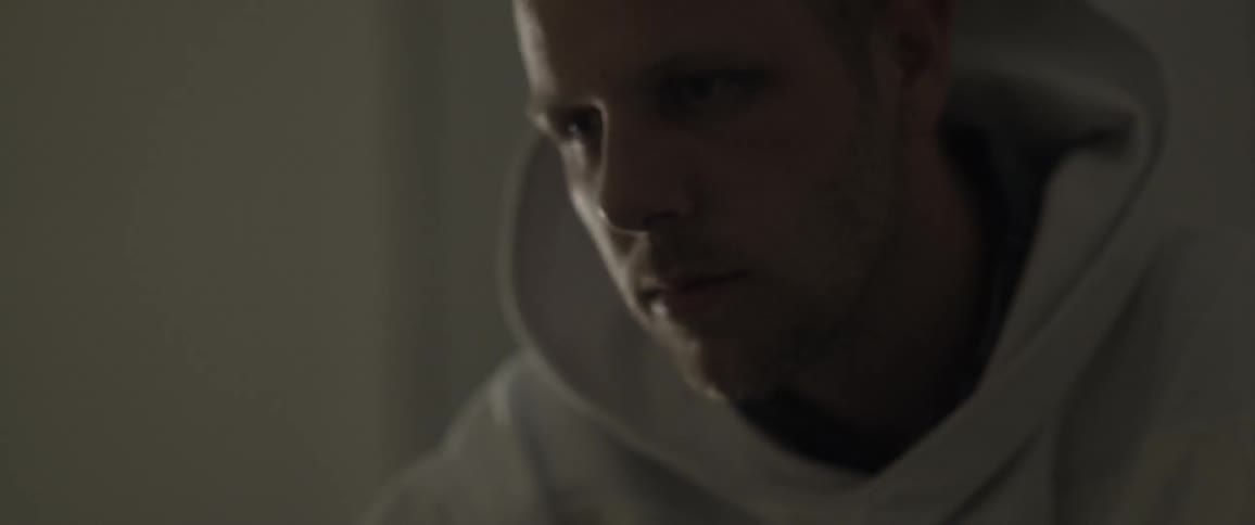 A person looking down at something