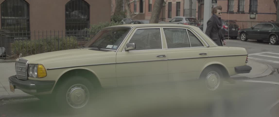 A person getting in a car