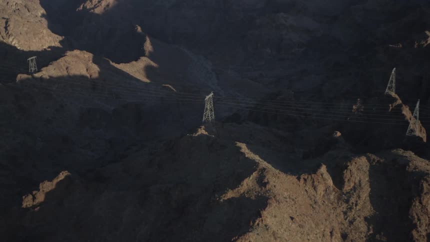 Power-lines on a mountain