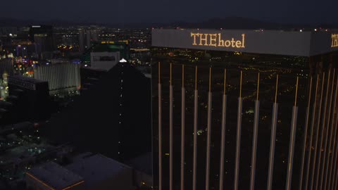 Las vegas at night from above