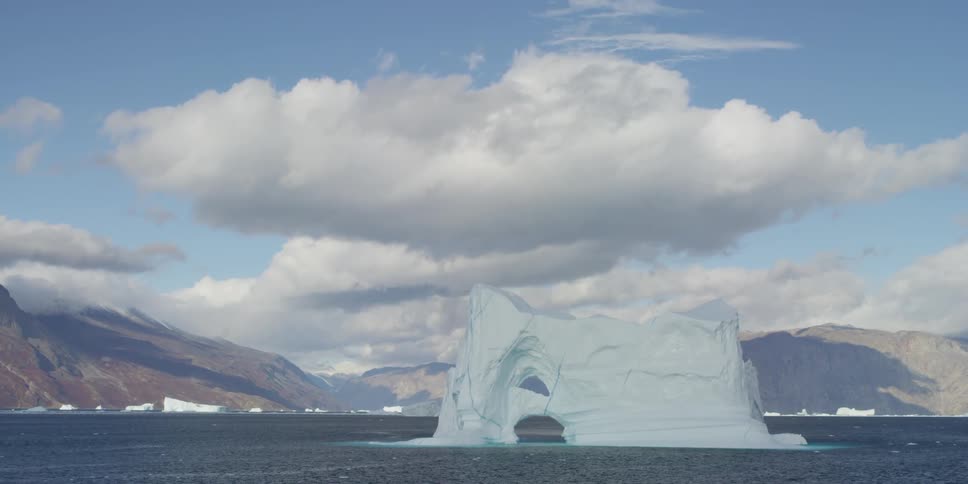 Clouds forming over a glacier