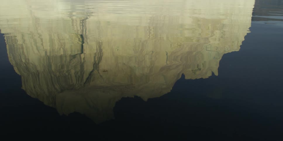 Reflection of an iceberg in the water
