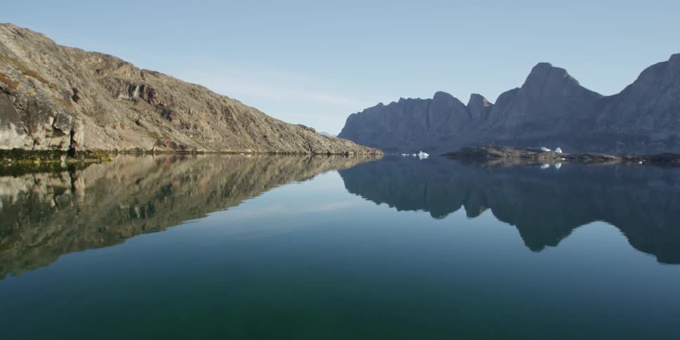 Lake like water between mountain ridges