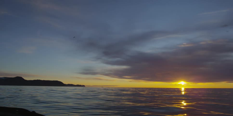 Sunset over the ocean