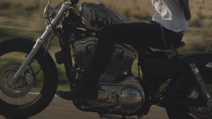 A person riding a motorcycle