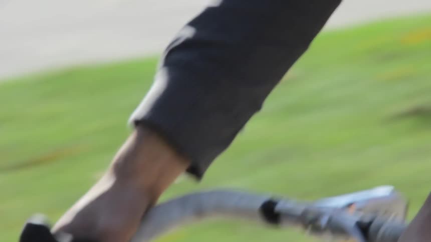A person riding a bike