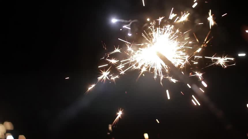 A sparkler in the dark