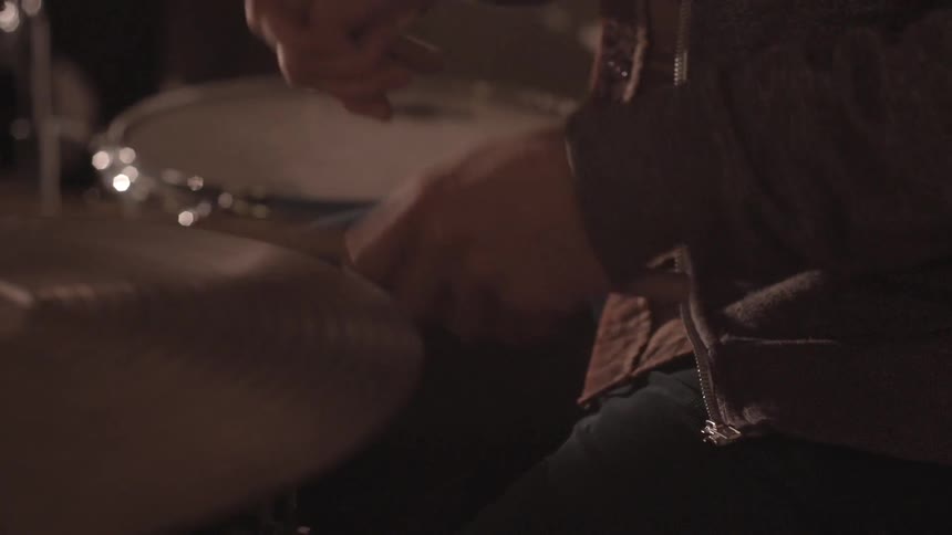A man playing drums