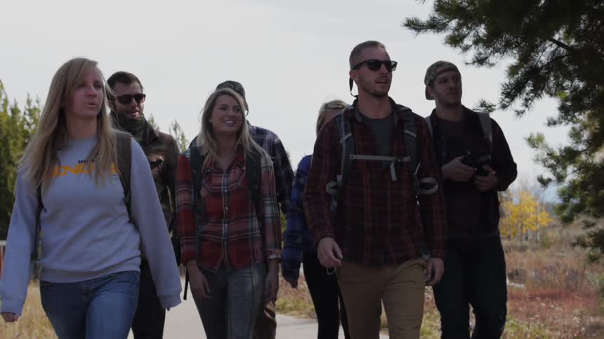 A group taking a hike