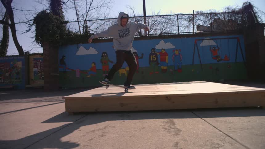 A person riding a skateboard