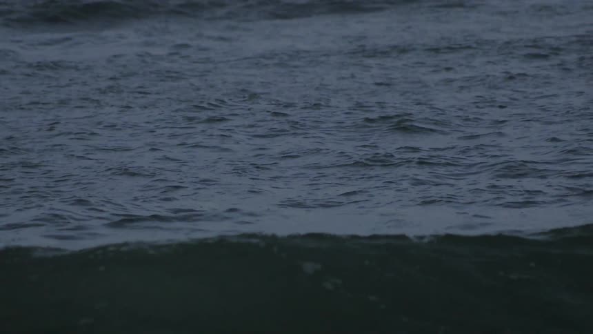 Waves rolling and crashing