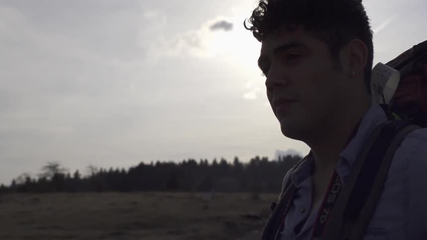 A person out for a hike