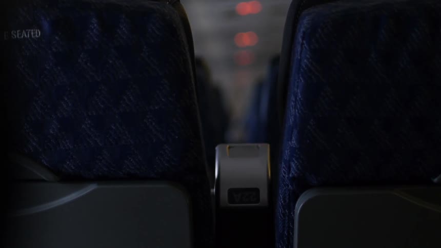Inside of an airplane