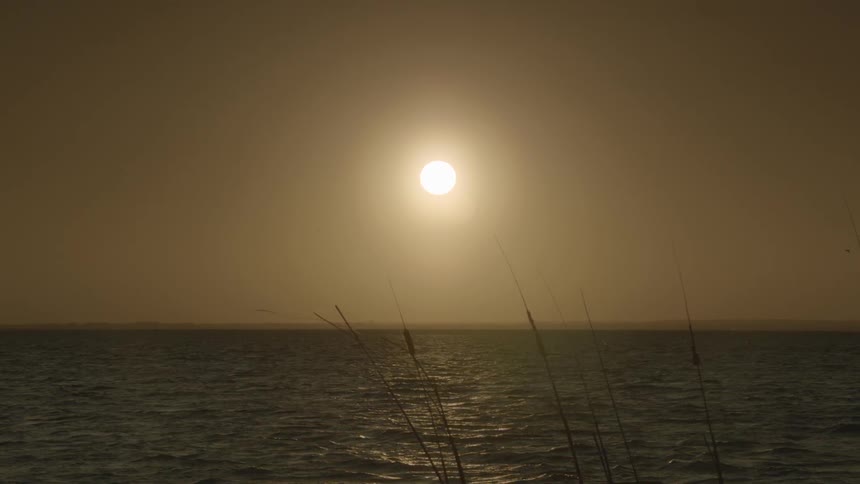 A clear sunset