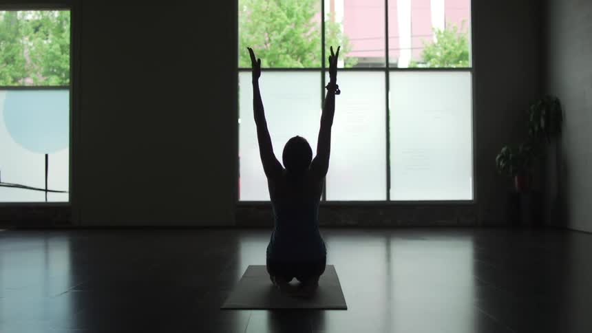 A person doing yoga