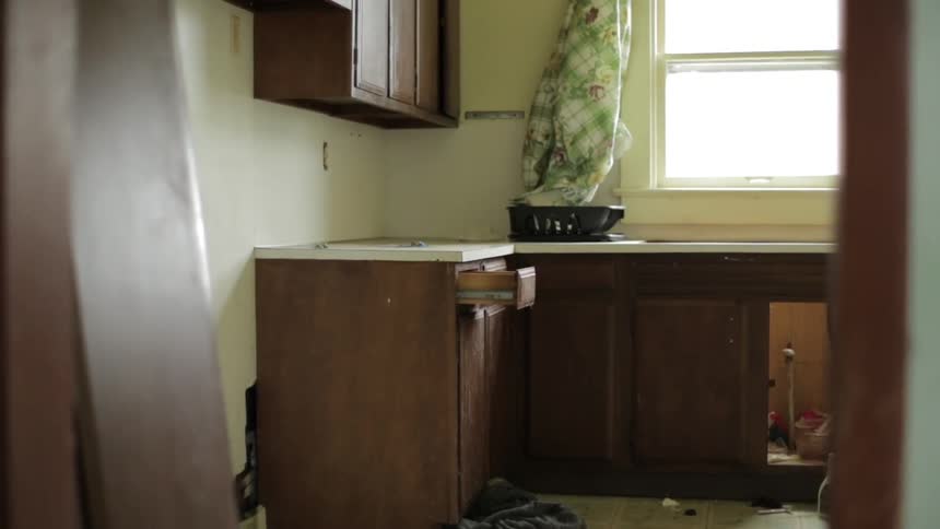 An abandoned house interior