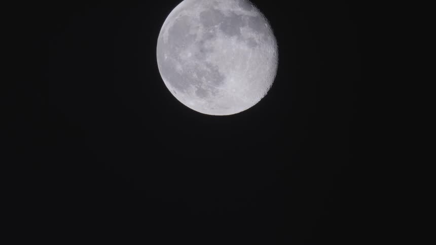 An almost full moon