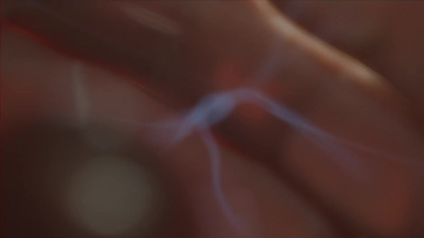 Light is seen close up