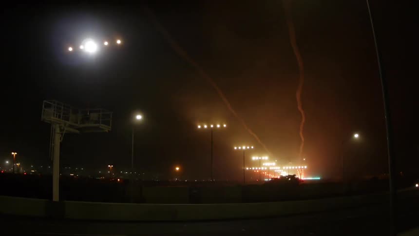 A plane is preparing to land