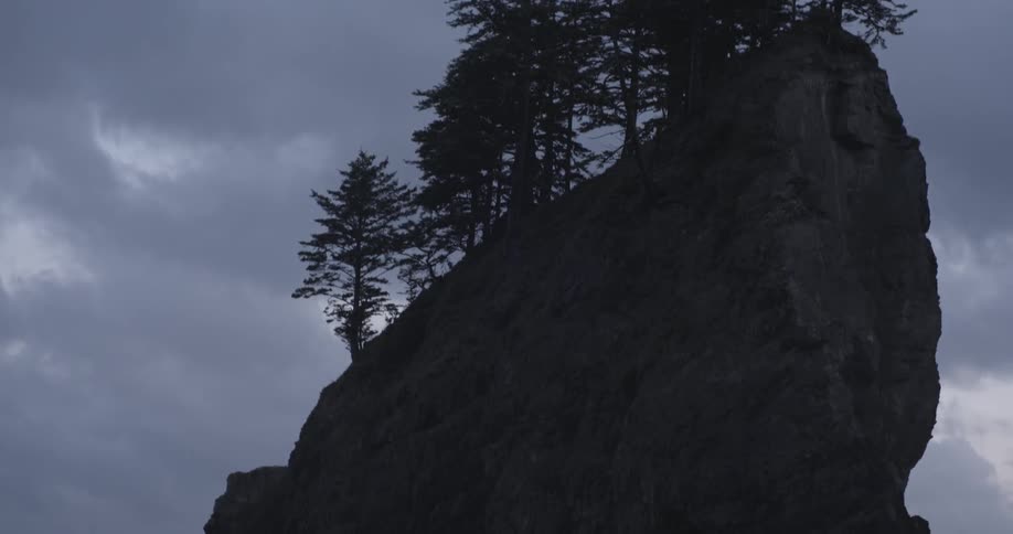 A giant cliff on the beach