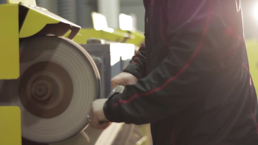 A man is operating large machinery