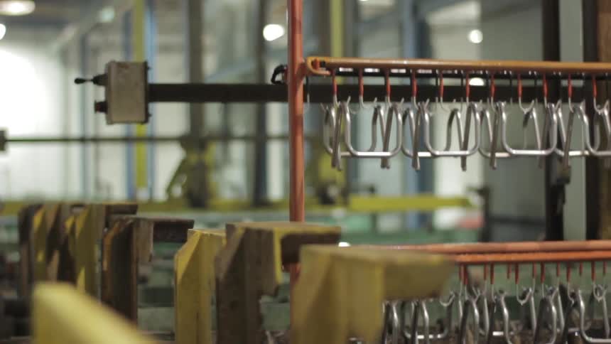 Assembly line movement of machines