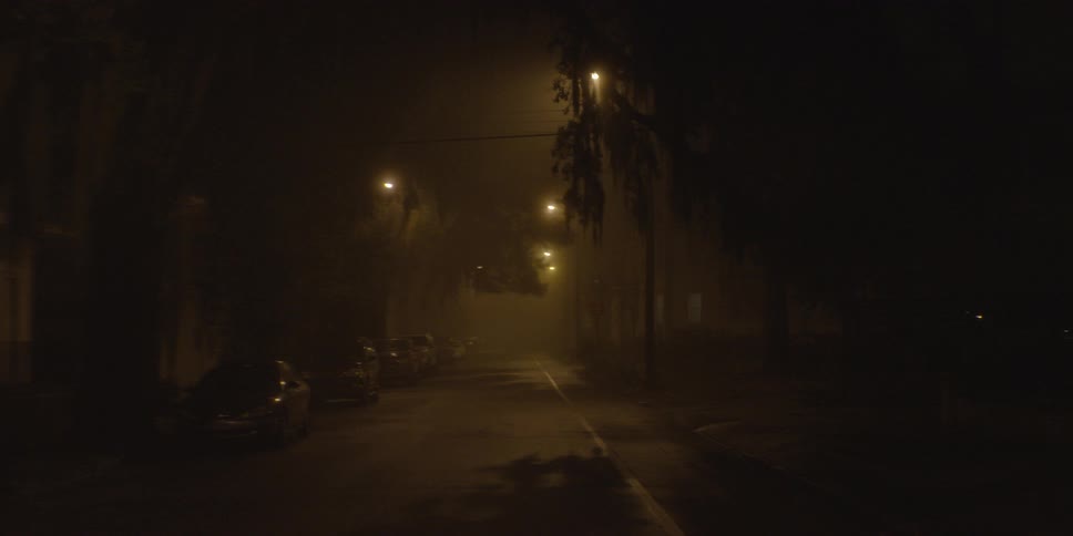 A night road scenery