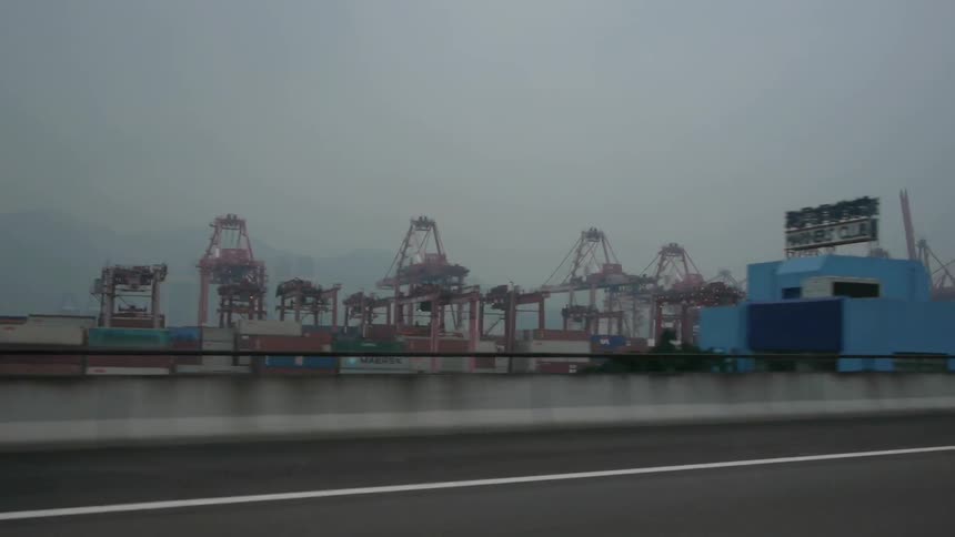 A scenery of an industrial area