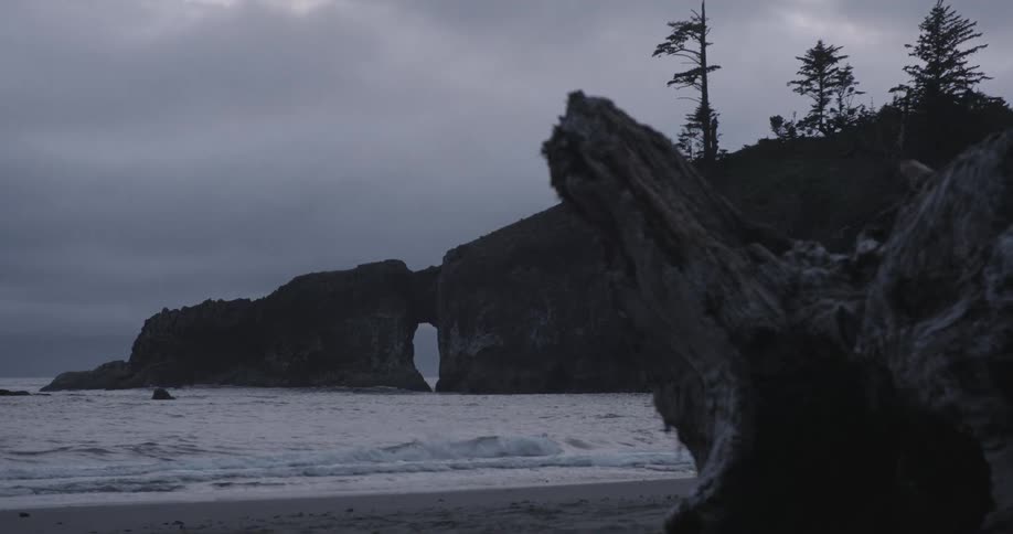 Look out at an ocean side cliff