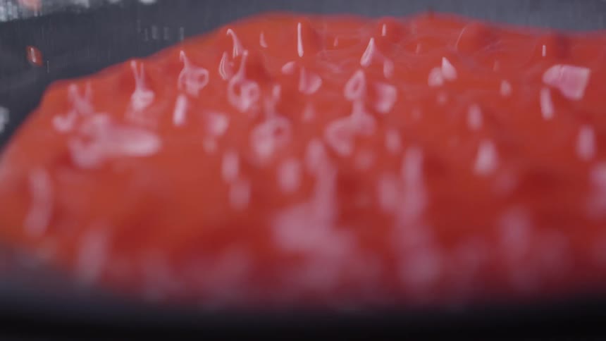 A red substance vibrating at a high rate