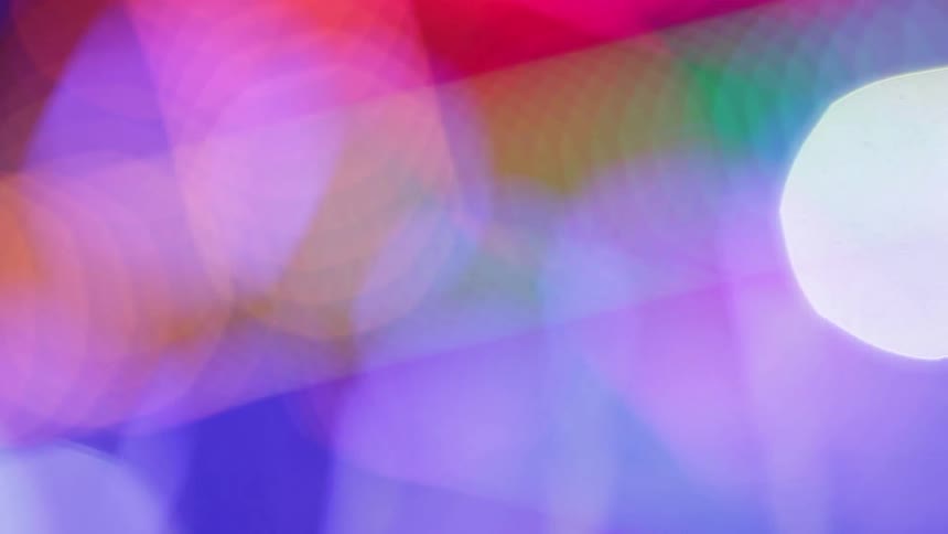 Defocused led lights blinking and changing colors