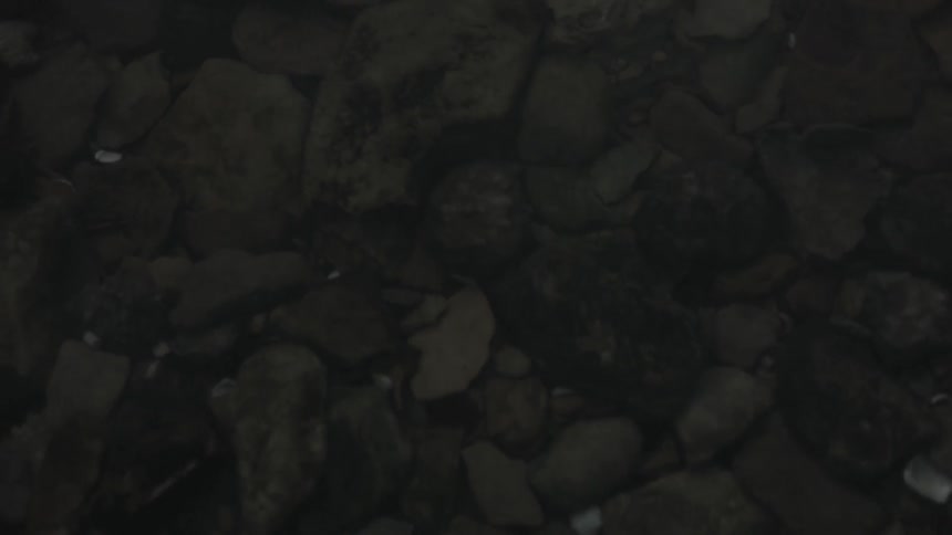 Water flowing over some rocks