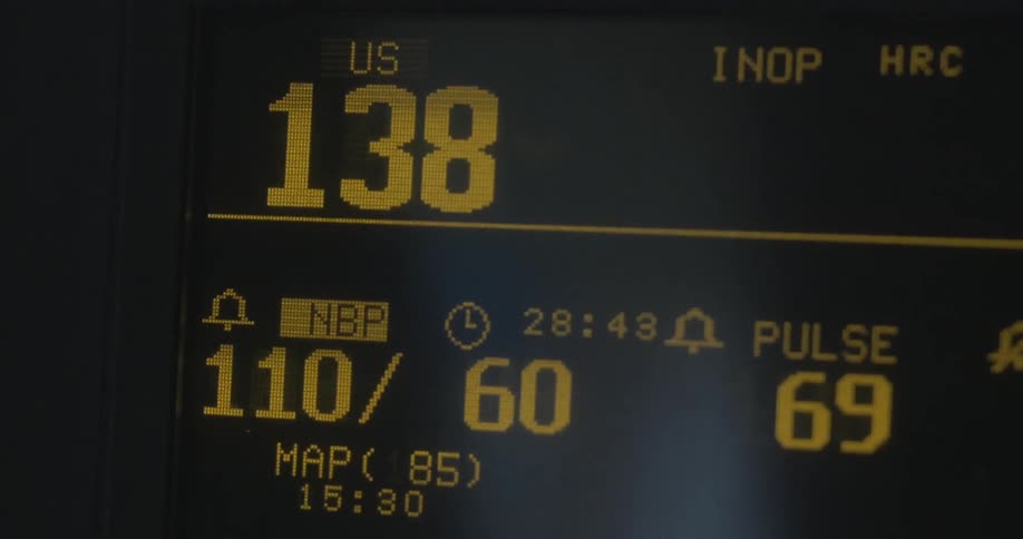 Heart rate and other states light on a screen