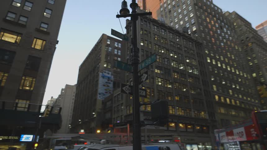 A busy city intersection
